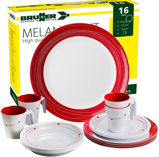ZESTAW OBIADOWY MELAMINA BRUNNER COSMIC 16 SZT