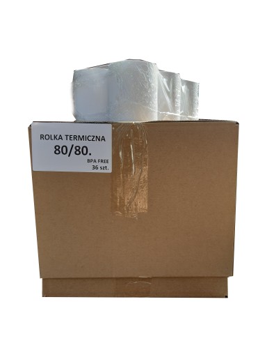 ROLKA TERMICZNA 80x80 kasa fiskalna KARTON 36 szt.