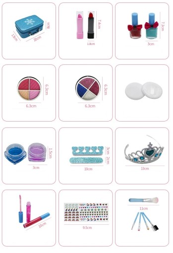 Набор для макияжа Beauty Набор косметики для детей в косметичке + бесплатный футляр