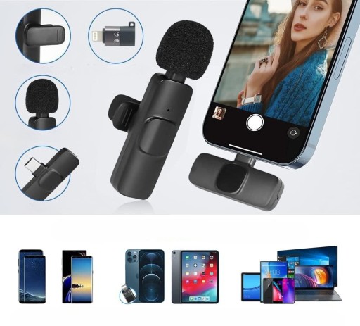 Беспроводной микрофон для смартфона с разъемом USB Type-C, запись без приложения