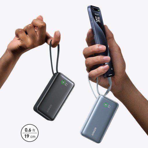 Powerbank Anker Nano 10000 мАч, 30 Вт со встроенным разъемом USB-C