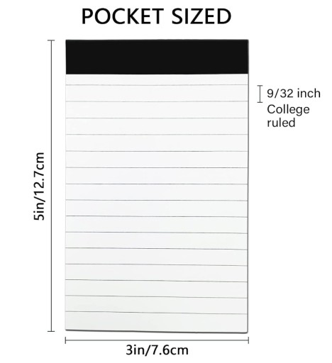 Notesy 12 x 7,5 cm 30 stron zestaw 8 sztuk uniwersyteckie notatniki
