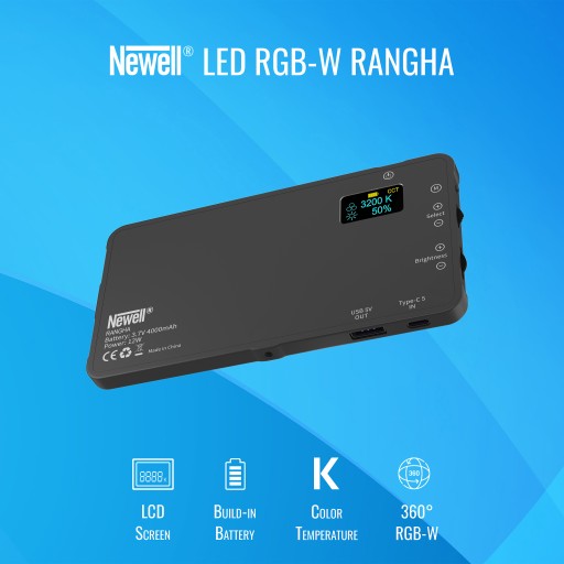 Светодиодная лампа Newell RGB-W Rangha 2500 К – 9900 К Металл 1500 Люкс