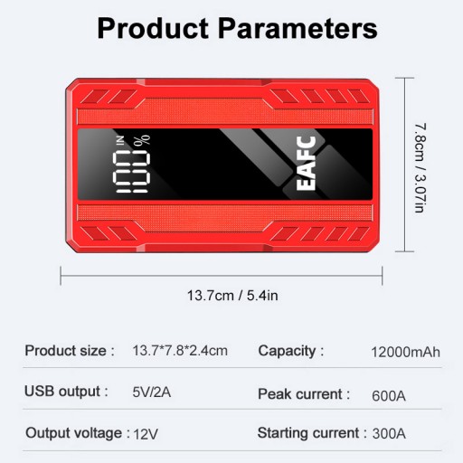 ПУСКОВОЕ УСТРОЙСТВО POWERBANK 12000мА 12В
