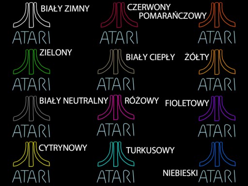 NATARI450 ГИБКИЙ ЛОГОТИП ATARI 550X450MM, НЕОНОВЫЙ СВЕТОДИОД, ПВХ