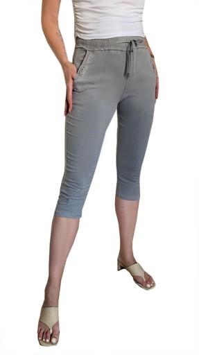 SPODENKI jeans krókie JEANSOWE pastelowe RYBACZKI dark blue S138 M