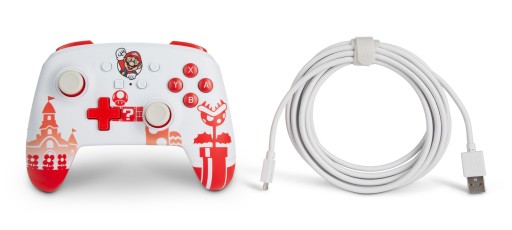 Проводной пульт PowerA SWITCH Mario Red & White