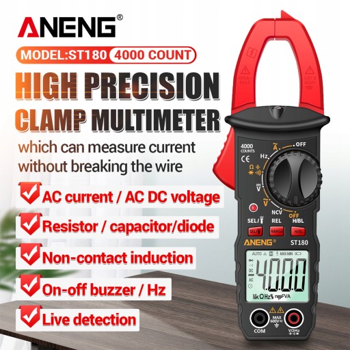 Цифровые клещи ANENG ST180, 4000 отсчетов