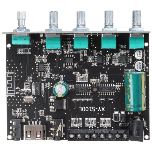 Аудиоусилитель 2 x 50 Вт + сабвуфер 100 Вт + Bluetooth
