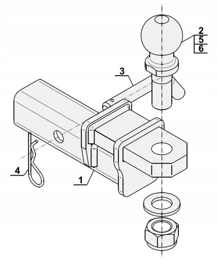 фаркоп TOWBALL ADAPTER США JEEP WRANGLER