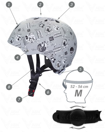ШЛЕМ СПОРТИВНЫЙ ВЕЛОСИПЕД ABS 52-56 М МИННИ МАУС