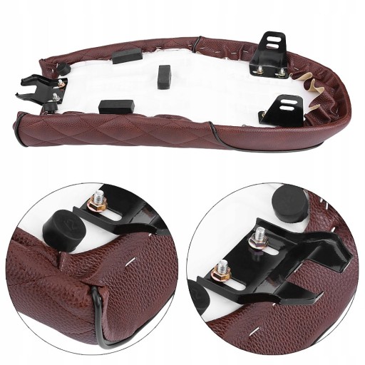 Винтажный плоский мотоцикл из искусственной кожи Cafe Racer