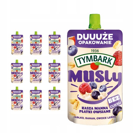 Мусс Musly Tymbark из манной крупы Лесные ягоды 10х170г