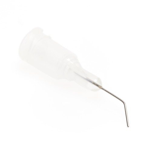 IGŁA NEEDLE DOZOWNICZA ZAGIĘTA DO FLUXU KLEJ 27G 0,21MM KOŃCÓWKA STRZYKAWKA