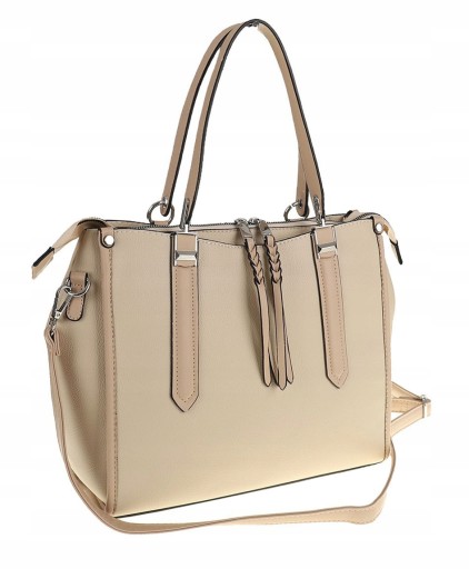 Maria C. Женская сумка из экокожи бежевого цвета MC663 Beige