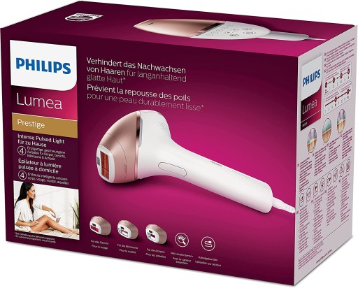 BRI948 NOWY DEPILATOR LASEROWY PHILIPS LUMEA PRESTIGE 4 końcówki