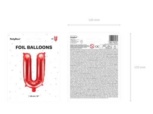 BALON FOLIOWY 35 CM LITERA 
