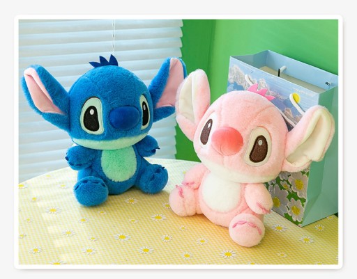 Плюшевая игрушка Stitch, 25 см, кроличья шерсть, кукла KT Cat, популярный кулон