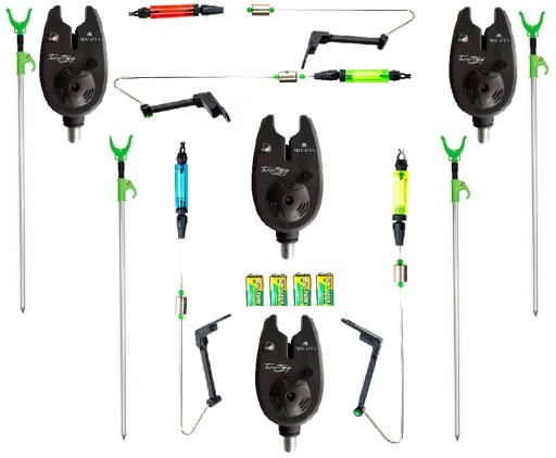 4x sygnalizator brań Karp 4x Podpórka 4x Swinger