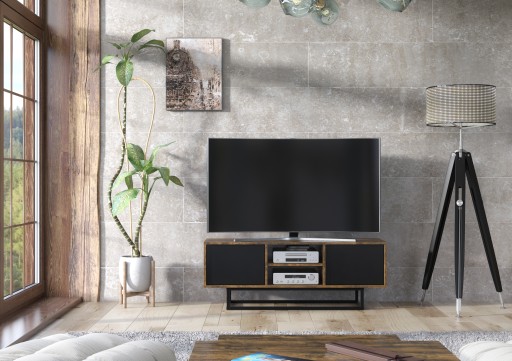 LOFT INDUSTRIAL TV RTV ШКАФ СТОЛИК ЧЕРНЫЙ LFT001