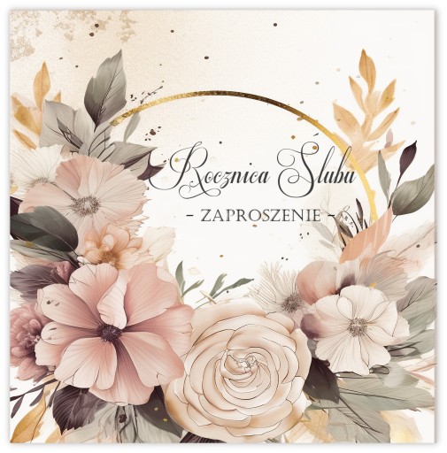 ZAPROSZENIA NA 10 25 40 50 ROCZNICĘ ŚLUBU KWIATY GOTOWE BEZ MSZY + KOPERTA