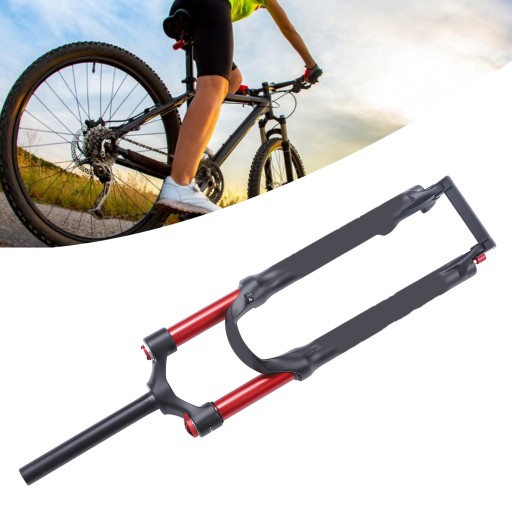 29-дюймовая передняя амортизационная вилка MTB красного цвета с двойной подвеской