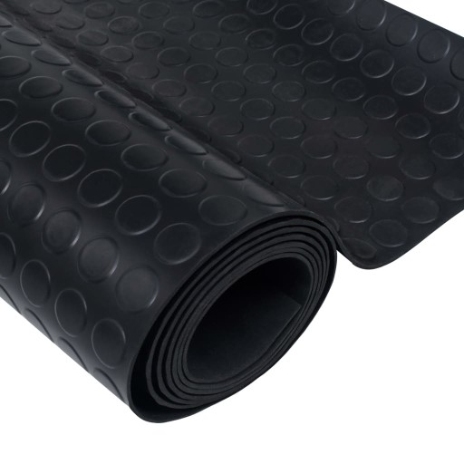 vidaXL Gumowa mata podłogowa antypoślizgowa w kropki, 5 x 1 m