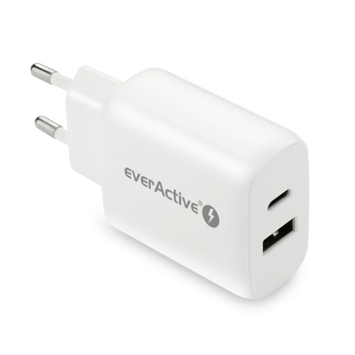 Мощное зарядное устройство FAST USB Блок питания USB-C PD QC PPS everActive 25 Вт