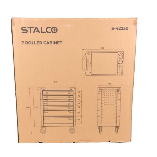 Шкаф для инструментов Stalco на колесах, тележка для мастерской с выдвижными ящиками