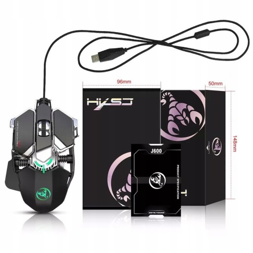 GAMEXIDO PRO 6400DPI Проводная игровая мышь с подсветкой RGB со светодиодной подсветкой