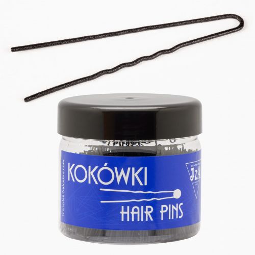 Kokówki / szpilki Karbowane 4.5 cm czarne MATOWE 350g