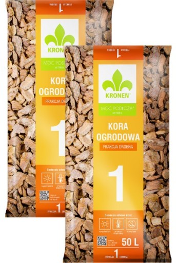 KRONEN садовая кора 100л (2х50л) фракция 1 - мелкая,просеянная,сортированная