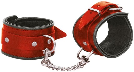 КРАСНЫЕ КОЖАНЫЕ НАРУЧНИКИ LEDER 2007 BL КОЖАНЫЕ