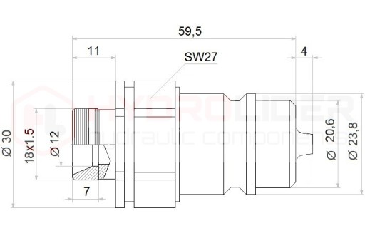 ПЛАТА С 2-мя ЕВРОКОМПЛЕКТАМИ ГИДРОЛИДЕРА M18X1,5