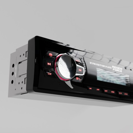 Автомобильный радиоприемник Bluetooth 1-DIN USB AUX SD Микрофон Пульт дистанционного управления Комплект батарей