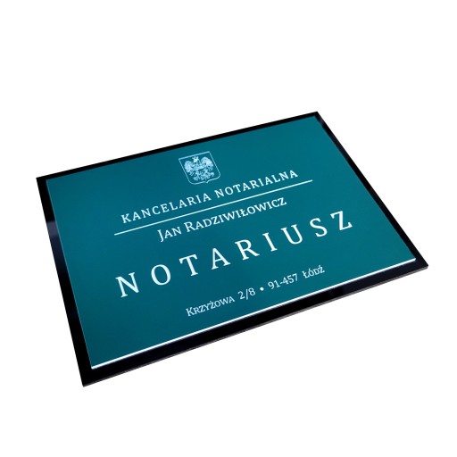 SZYLD TABLICA GRAWEROWANA NOTARIUSZ 30x20cm