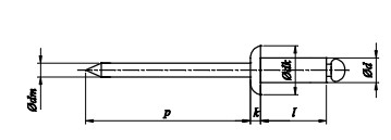 Заклепка с плоской головкой 4x18-Al/A2 ~ISO 15977 - 10 шт.