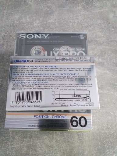 ХРОМИРОВАННАЯ КАССЕТНАЯ КАССЕТА ДЛЯ SONY UX-PRO 60