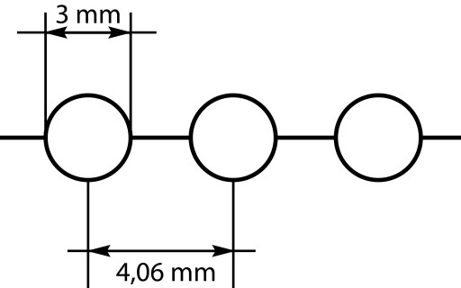 Łącznik łańcuszka do rolet niezrywalny 3 mm biały