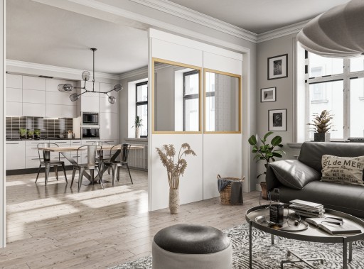 Накладки на раздвижные двери GoodHome Alara, белые