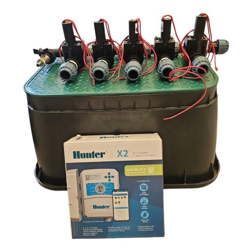 Комплект Hunter PGV, 5 секций, манифольд, компрессор, контроллер X2, PE, 20 скважин