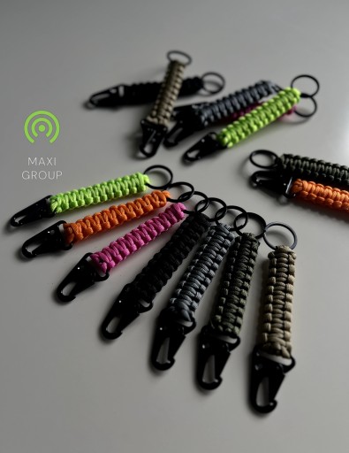 KARABIŃCZYK BRELOK PARACORD SURVIVAL TAKTYCZNY TURYSTYCZNY KARABINEK mix