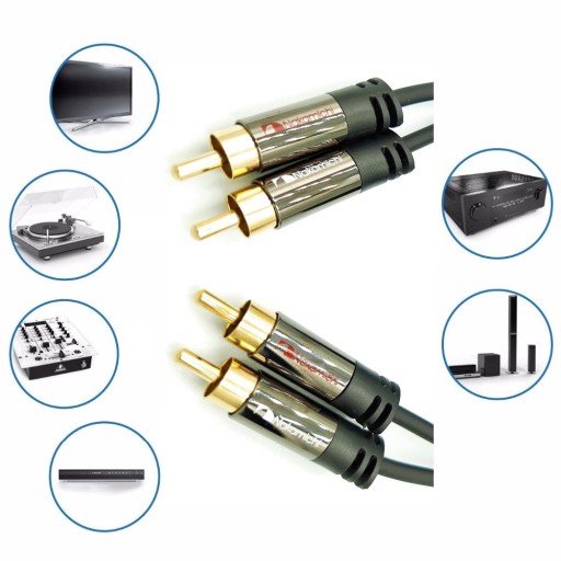 KABEL 1RCA-1RCA CINCH NAKAMICHI DO SUBWOOFERA 10m