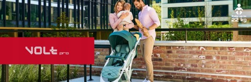 WÓZEK SPACEROWY VOLT PRO DUŻE KOŁA +AKCESORIA 22KG