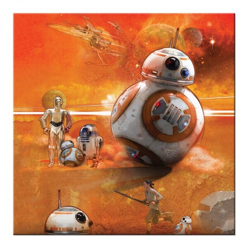 Картины на стену Звездные войны Star Wars BB8 Картина на холсте 30х30 см