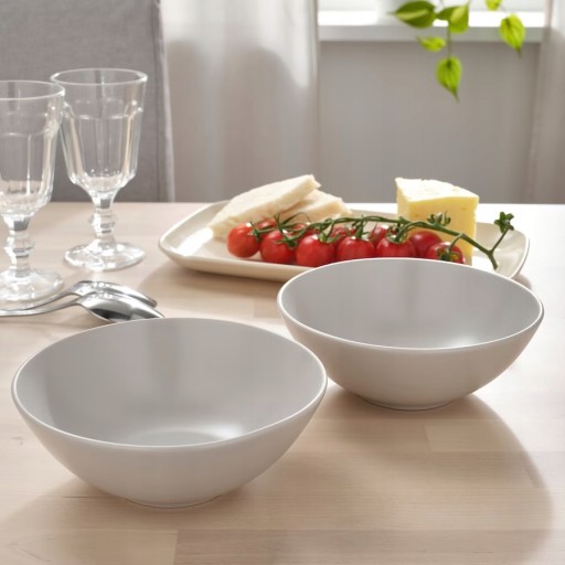 IKEA FARGKLAR Миска Матовая светло-серая 16 см 4 шт.