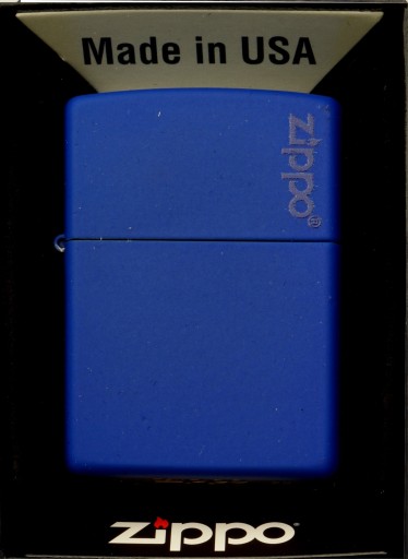 Зажигалка ZIPPO ROYAL BLUE MATTE LOGO