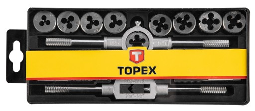 Плашки и метчики М3-М12, 20 шт TOPEX 14A425