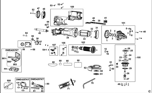 DEWALT N409562 ВИНТ ДЛЯ DWE4257
