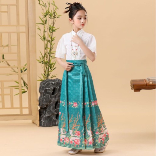 Платье для девочки Ming Tang Hanfu с лицом лошади